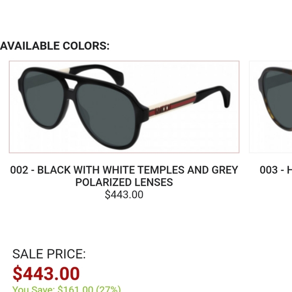 Gucci aviator sunglasses - Picture 7 of 9